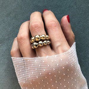 Gabriela Artigas Gold Plated Large Sphere Ring sz 7